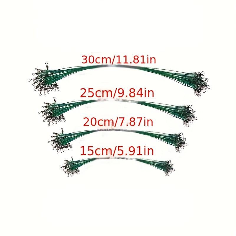 Durable Fishing Steel Wire with Swivel Ring Anti Bite Guide Line Fishing Tackle