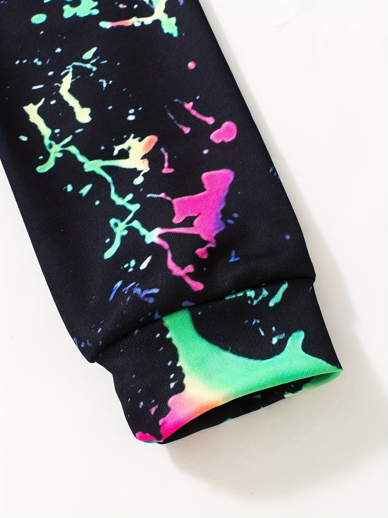 Colorful Ink Print Boys Casual Long Pants Spring Autumn Kids Clothing
