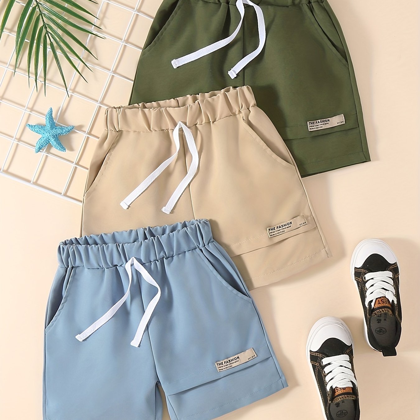 3pcs Boys Quick Drying Shorts for Summer Outdoor