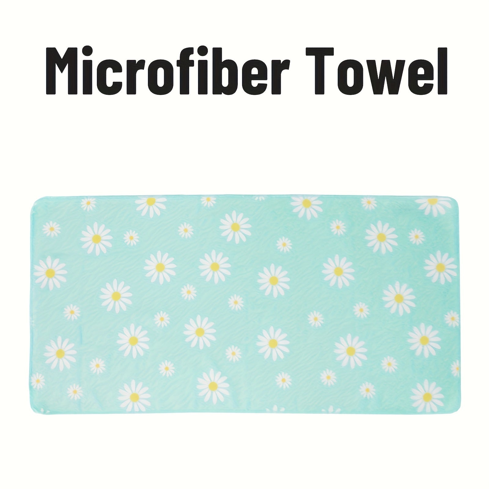 Quick Dry Daisy Printed Microfiber Hand Towel 15.7 x 31.5 Inches