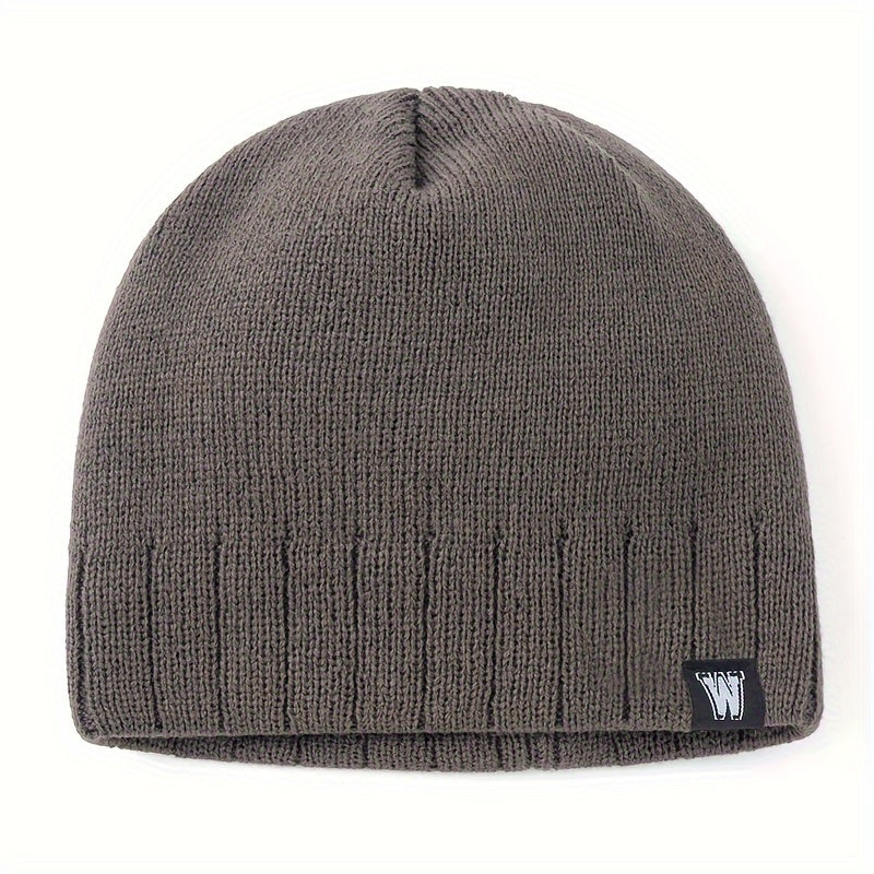 Knitted Hat Winter Warm Beanie Hat Outdoor Coldproof Pullover Hat