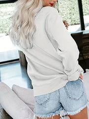 Women's Loose Crew Neck Pullover Sweatshirt