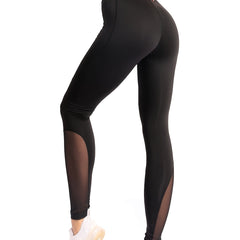 Mesh Insert Sports Leggings High Waist Yoga Tight Pants