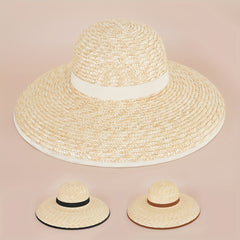 Big Brim Straw Hat Men Women Summer Beach French Sun Hat