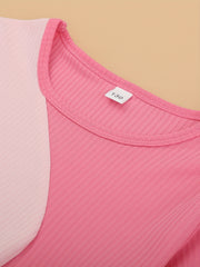 Girl's Ribbed T-shirt & Shorts Set for Summer