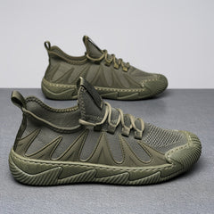 Men's Slip-on Sneakers with Shoelaces Lightweight Shoes