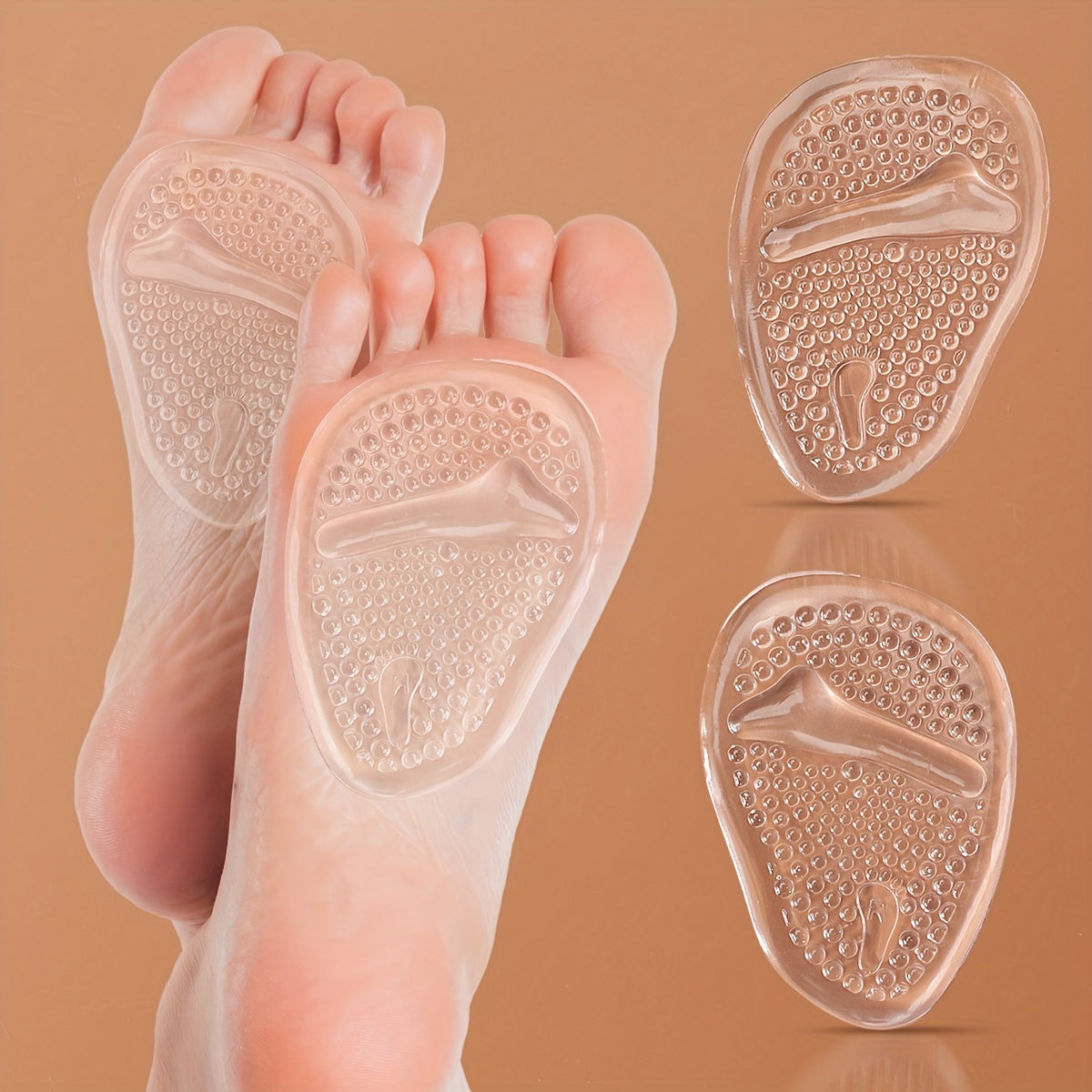 2pcs Silicone Metatarsal Pads Heel Inserts Women Pain Relief