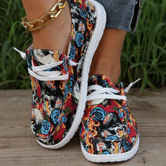 Colorful Halloween Print Low Top Walking Shoes