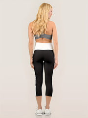 Pattern Block Crop Yoga Pants Fitness Sports Running Cropped Pants