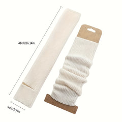 Ribbed Leg Warmers Knitted Knee High Socks Women's Stockings