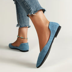 Women's Pointed Toe Slip On Canvas Shoes