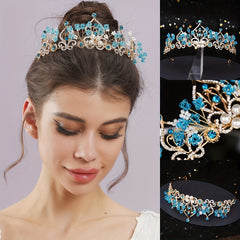 Crystal Rhinestone Tiara for Wedding Party Costume