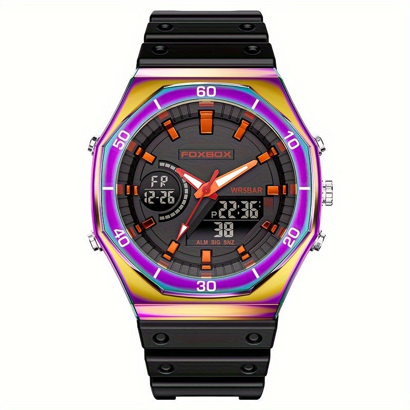 Women's Waterproof Double Display LED Alarm Sports Watch