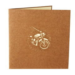 Unique Motorcycle 3D Pop Up Card for Dad Men Students