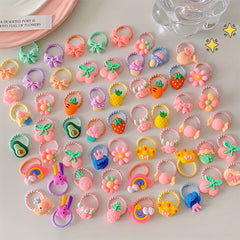 30pcs Rubber Animals Hair Tie Hair Accessories for Girls Children