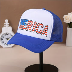 Merica Flag Baseball Cap Mesh Trucker Hat Adjustable Hip Hop Sun Hats