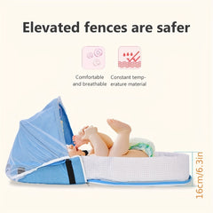 Portable Baby Travel Cot with Mosquito Net - Indoor & Outdoor Carry Cot
