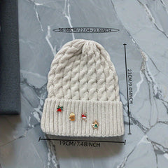 Men's Thickened Warm Knitted Hat Christmas Beanie Hat Outdoor Coldproof Warm Hat