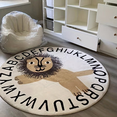 Soft Lion Pattern Rug for Home Decor