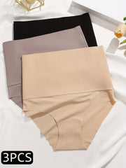 3pcs Seamless High Waist Stretchy Panties Women's Lingerie