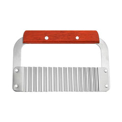 Crinkle Potato Cutter Wavy Chopper Stainless Steel Blade Kitchen Tool