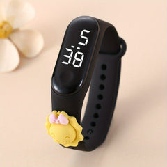 Cartoon Sun Bow Decor LED Silicone Watch For Kids