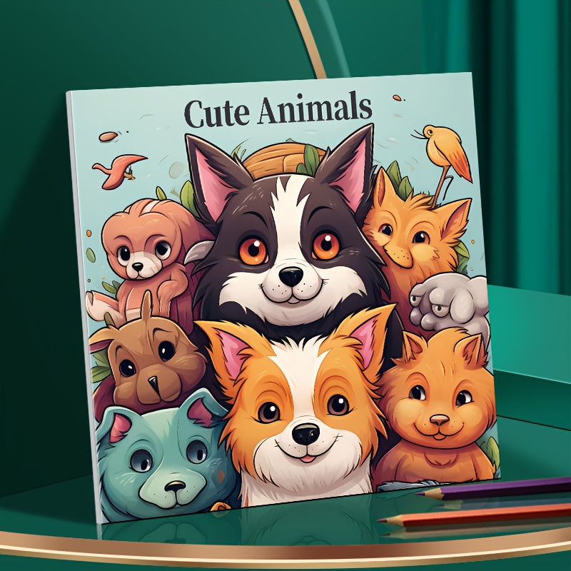 23pcs Thickened Paper Animal Coloring Book Thanksgiving Christmas Gift