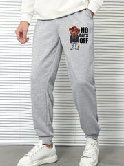 Men's Bear Print Joggers Pants Spring Summer Autumn Wear