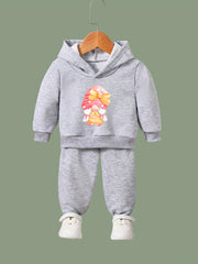 OERYUI Kids Gnome Print Hoodies Pants Set Spring Fall Activewear