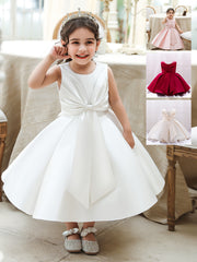 Girls Bow Formal Puffy Dress Princess Infant Toddler Birthday Party