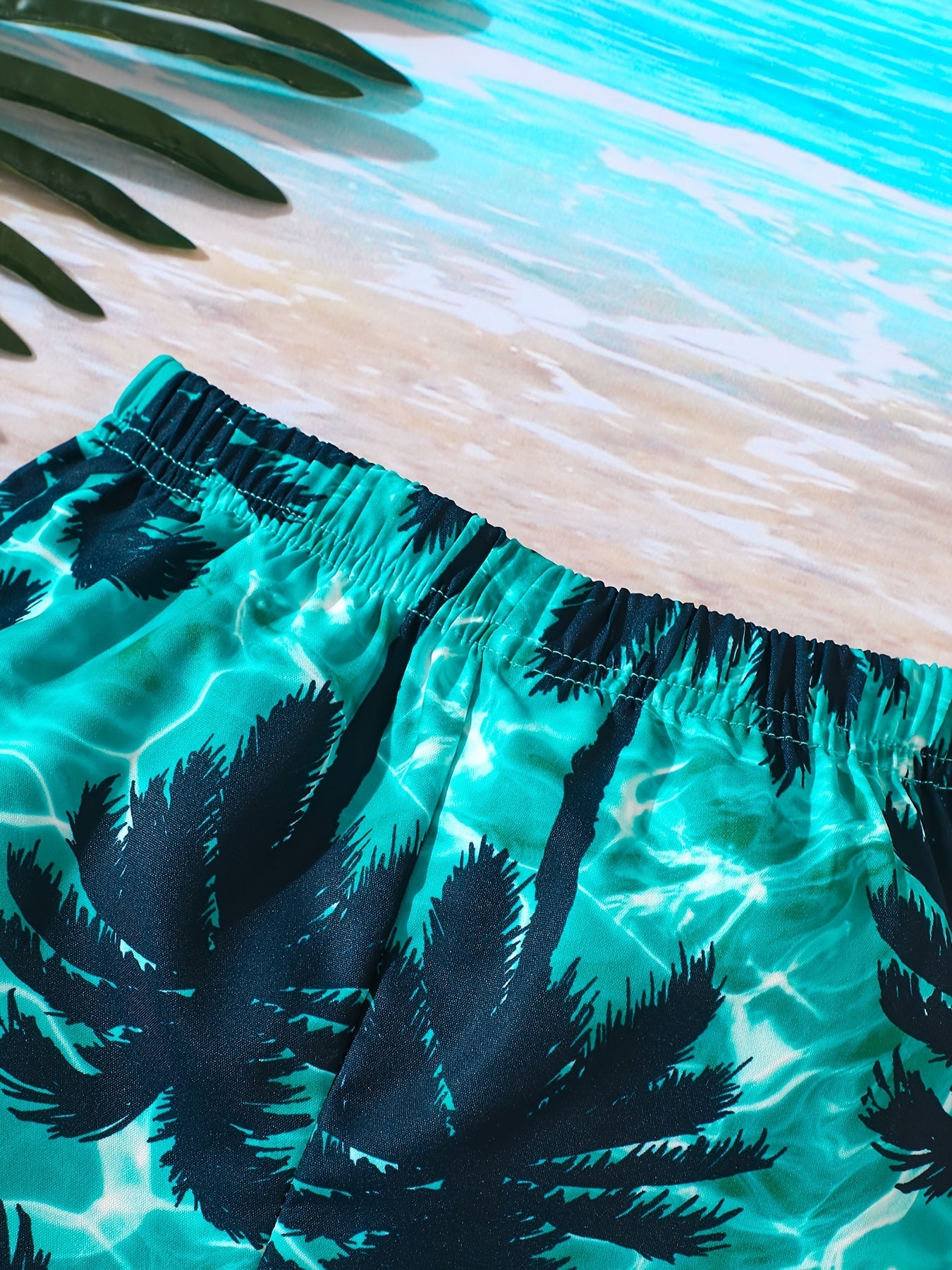 Boys Coconut Trees Casual Shorts for Vacation Beach