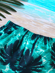 Boys Coconut Trees Casual Shorts for Vacation Beach