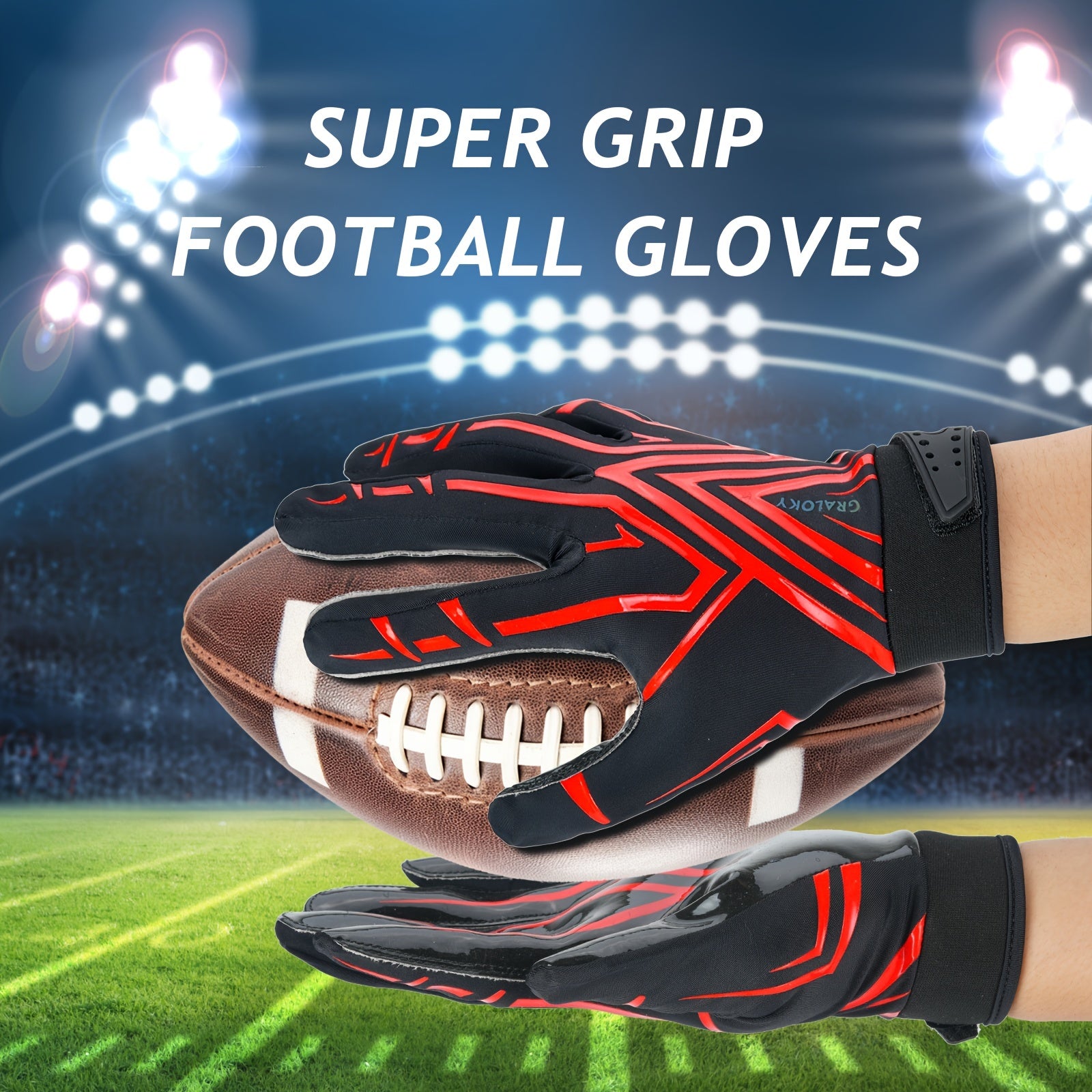 Teenagers Football Gloves Sticky Goalkeeper Gloves Silicone Grip Sports Gloves
