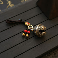 1pc Retro Pixiu Bell Pendant Keychain Bag Decor Accessory