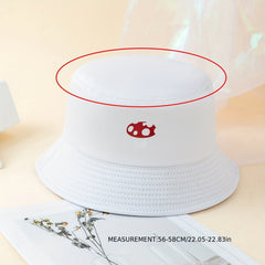 Mushroom Printed Bucket Hat Unisex Couple Fisherman Cap