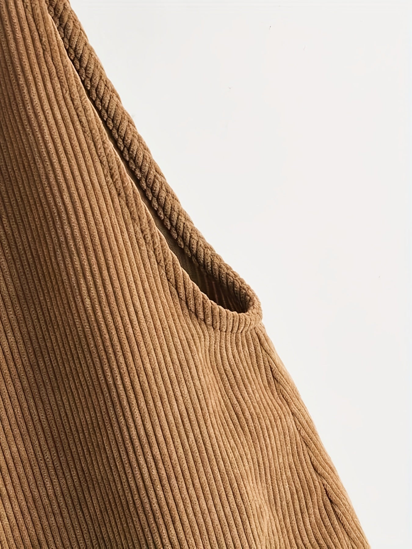 Corduroy Knot Strap Overall Jumpsuit Casual Pocket Overall Jumpsuit