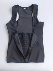 Zipper Shaping Tank Tops Waist Trainer Tummy Control Slimmer Open Bust Top
