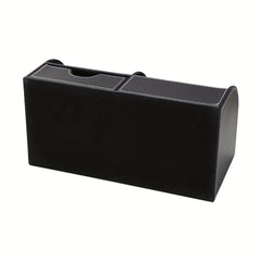 PU Half Leather Desktop Storage Pen Holder with Drawer
