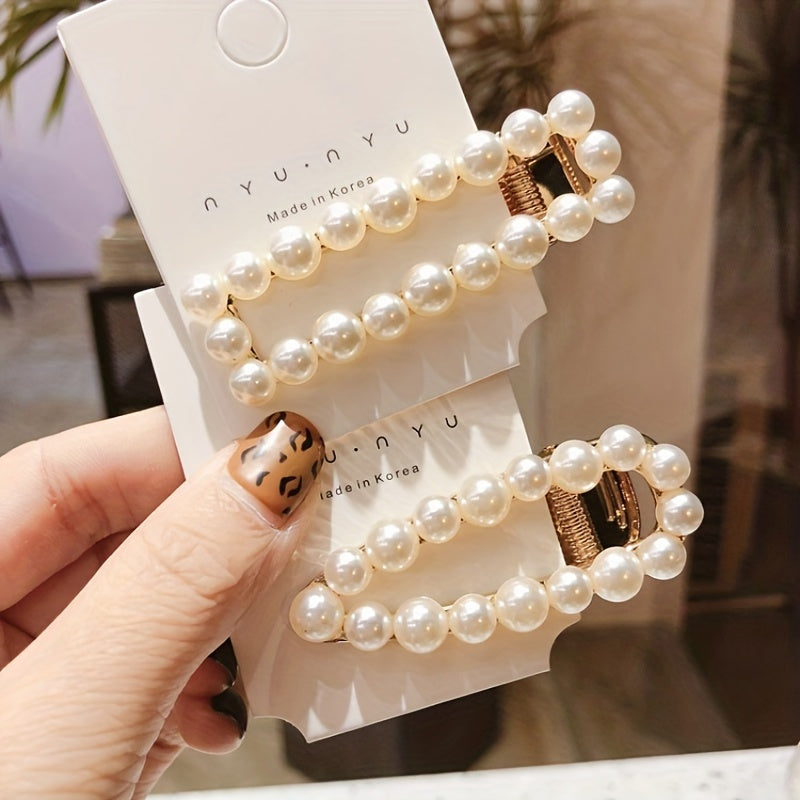 20pcs Girls Pearl Hair Clips for Party Gift Kids Hair Accessories