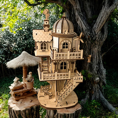 3D Wooden Treehouse Puzzle Model DIY Assembly Gift