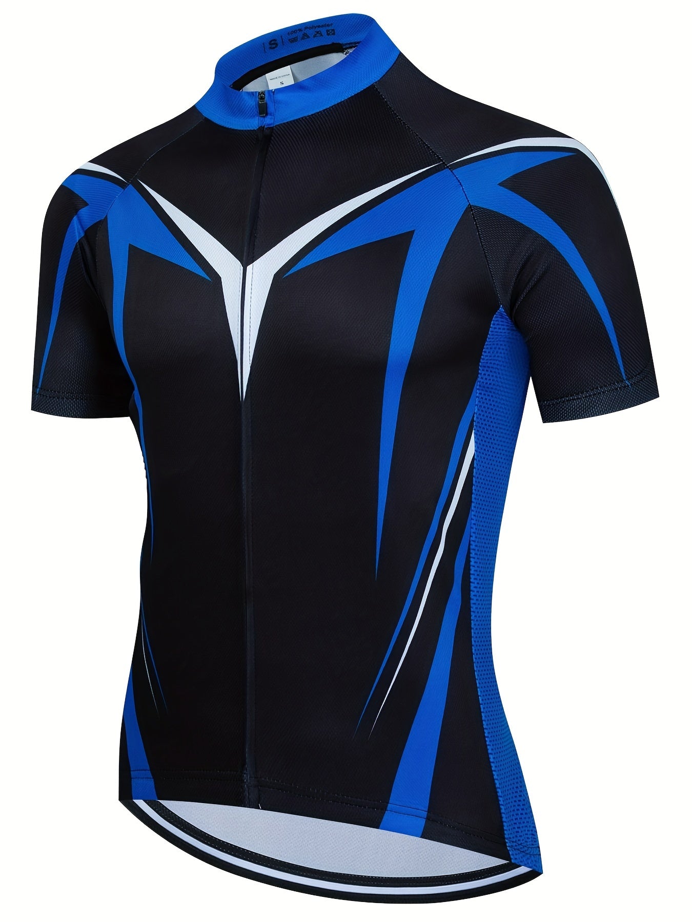 Men's Geometric Print Cycling Jersey Quick Drying Breathable Suit
