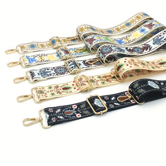 Vintage Pattern Wide Bag Strap Ethnic Replacement Shoulder Bag DIY Adjustable