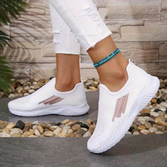 Women's Knit Slip On Sneakers Lightweight Low Top Shoes