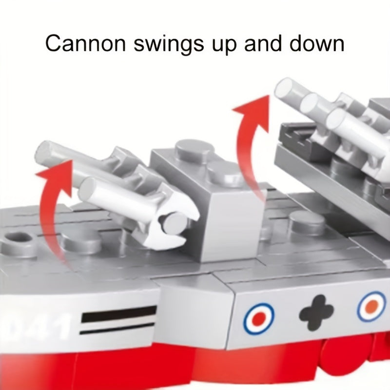 Military Warship Aircraft Carrier Mini Boat Model Building Blocks Toy