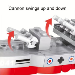 Military Warship Aircraft Carrier Mini Boat Model Building Blocks Toy