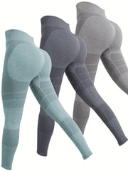 Solid Seamless Leggings Sports Fitness Yoga Running Trousers