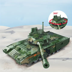 DIY Building Block Tanks Soldier Scene Assembly Toys