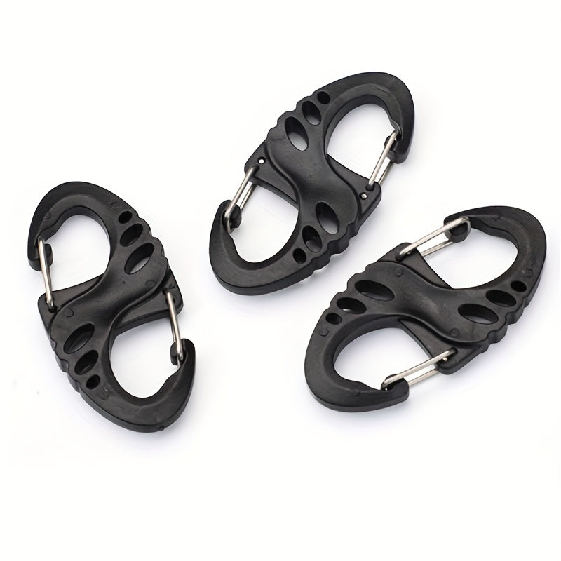 10pcs Carabiner Spring Hooks for Outdoor Backpacks Camping Fishing