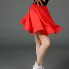 Girls Latin Dance Skirt Comfy Practice Competition Gymnastics