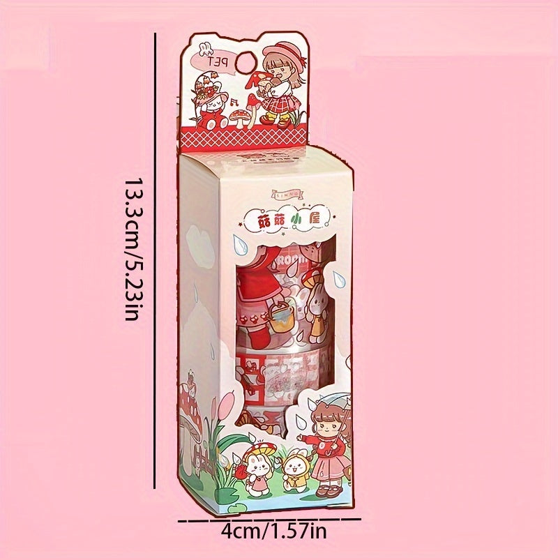 Heart Journal Sticker Tapes Transparent DIY Decorative Stickers